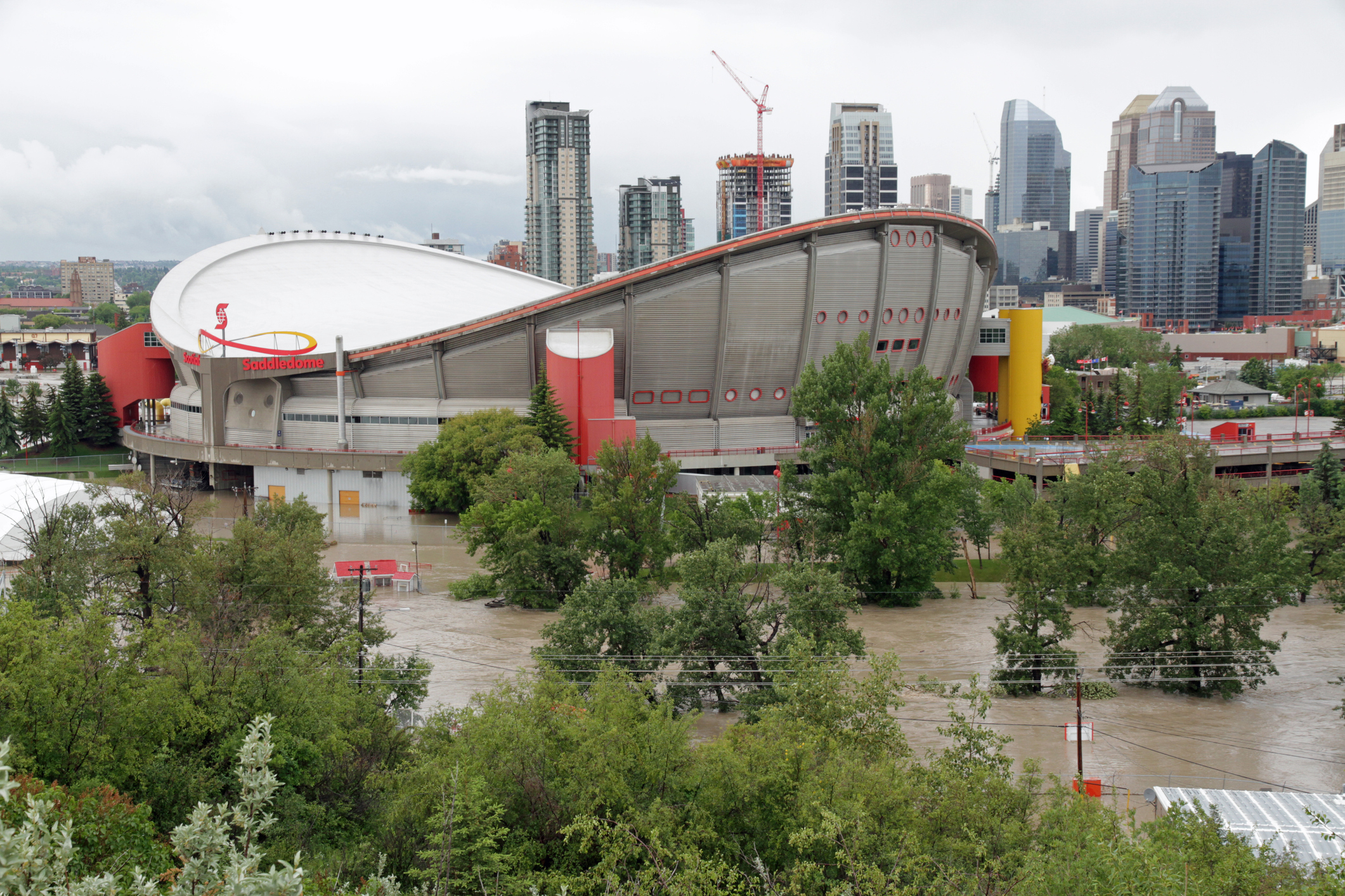 Flooded Calgary Saddledome